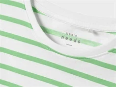 Name It t-shirt hvid med grønne striber